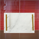 White Marble Board with Gold Handles