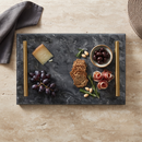 Black Marble Board with Gold Handles