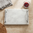 White Marble Board with Silver Branch Handles