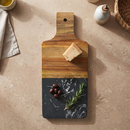 Black Marble and Acacia Wood Handled Board
