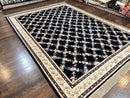 Karastan Rug 8' 8" x 12" Garden of Eden Collection Ebony Trellis