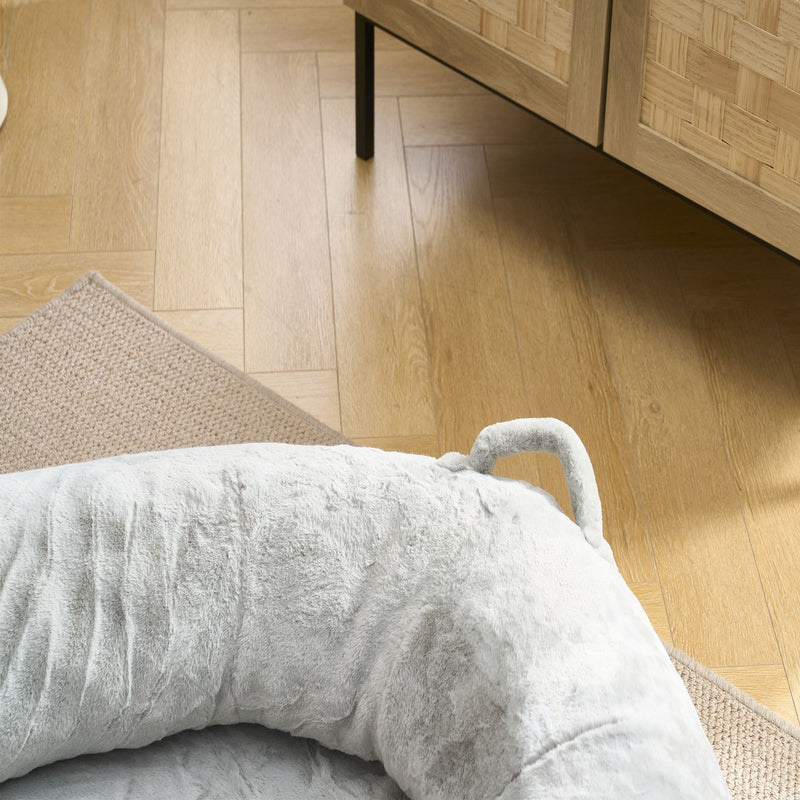 Human Dog Bed for Adult, Giant Extra Large Memory Foam Human Size Pet Bed for People, Fluffy Plush Dog Bed for Human with Storage Pocket  Cover Portable Handle Non-Slip Bottom