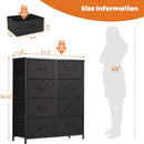 Eight Drawer HardwoodTop Dresser With Sturdy Frame