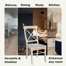 X Back Dining Chairs Set Of 2 In Unfinished Parawood