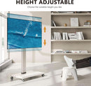 Rolling TV Stand On Wheels For 32 To 75 Inch TVs With 40 Degree Swivel