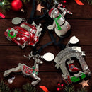 3D First Christmas in Our New Home Fireplace Ornament with Engraving Tag