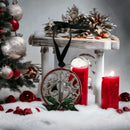 3D Candle Wreath Ornament with Engraving Tag
