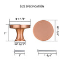 Akicon Copper Kitchen Cabinet Knobs 1-1/4 inch (32 mm) Diameter 100% Solid Brass Drawer Knob