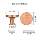 Akicon Hammered Copper Kitchen Cabinet Knobs 1-1/4 inch (32 mm) Diameter 100% Solid Brass Drawer Knob