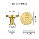 Akicon Hammered Polished Gold Kitchen Cabinet Knobs 1-1/4 inch (32 mm) Diameter 100% Solid Brass Drawer Kno