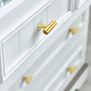 Akicon Hammered Polished Gold Kitchen T Bar Cabinet Pulls 100% Solid Brass Drawer Knob