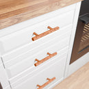 Akicon Hammered Copper Kitchen Cabinet Handles 100% Solid Brass Drawer Pulls