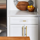 Akicon Hammered Polished Gold Kitchen Cabinet Handles 100% Solid Brass Drawer Pulls