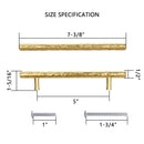 Akicon Hammered Polished Gold Kitchen Cabinet Handles 100% Solid Brass Drawer Pulls