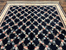 Karastan Rug 8' 8" x 12" Garden of Eden Collection Ebony Trellis