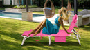 3-in-1 Heavy Duty Tanning Chair with Face Hole Adjustable 5-Position Folding Chaise Lounge Chairs for Outside Portable Lay Flat Beach Lounge Chair for Outdoor Sunbathing Patio Pool Lawn Camping Deck P