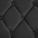 Black Velvet Upholstered Ottoman Bench Golden Legs