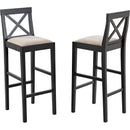 Bar Table,Bar Chair, Extra Long Entryway Table for Entryway, Hallway, Living Room, Foyer, Corridor, Rectangular Wood High Top Kitchen Dining Table, Black