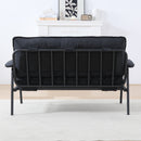 Modern Black Metal Frame Sofa with Sponge Filling for Compact Spaces and Versatile Use