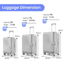 Luggage Sets 3 Piece(20/24/28), Expandable Carry On Luggage with TSA Lock Airline Approved, 100% PC Hard Shell and Lightweight Suitcase with Front Pocket and Spinner Wheels