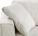 Capri Fabric Sofa Bright Ash Down Pillows Modern Living