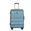 Expandable 3 Piece Luggage Sets PC Lightweight & Durable Suitcase with Two Hooks, Spinner Wheels, TSA Lock, (21/25/29) Dark Green