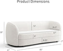 Nimiane Boucle 3 Piece Sofa Set Off White Modern Collection