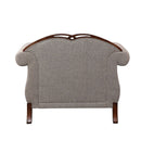 Miyeon - Chair With Pillow - Fabric & Cherry