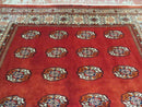 7' X 9' Vintage Handmade Bokhara Turkoman Pakistan Wool Rug Carpet Nice