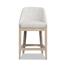 Newport - Coastal Curved Back Upholstered Counter Stool - Gray