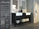 Hayley Bathroom Vanity with Sink and Carrara White Marble Top Cabinet Set Villohome