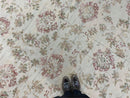 9x12 Flatweave Aubusson Needlepoint Rug, New, Beige, Tan, Green, Handmade, Hand-Knotted Area Rug, French European Carpet, Flowers