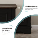 Black FortySevenPointTwoInch Wide Six Drawer Dresser