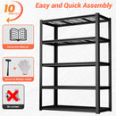 59 Inches Metal Garage Storage Rack, Heavy-Duty Steel Moisture-Proof And Waterproof 5-Layer Adjustable Storage Shelving Unit.Designed For Warehouse Storage (food Pantries, Industrial Use)