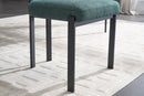Modern Dining Room Chairs Set of 2, Mid-Century Upholstered Boucle Kitchen Dining Chairs with Black Metal Legs