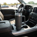 40 Oz Stainless Steel Tumbler with Handle & Straw - Grey