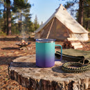 12 Oz Stainless Steel Travel Mug with Handle - Blue & Purple