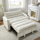 Convertible Sofa Bed, 3-in-1 Multi-Functional Velvet Sleeper Couch Pull-Out Bed, 47'' Loveseat Chaise Lounge with Adjustable Backrest ,  Living Room, Small Space