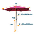 9FT UMBRELLA Burgundy