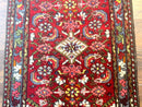 Small Red Persian Tribal Rug 2.6 x 4, Wool Rug, Persian Hamadan Rug