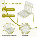 4 Piece Set Of Modern Color Block Designed Single Chairs With Round Table