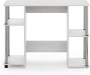 Jaya White Oak Computer Study Desk Stainless Steel Frame