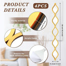 Gold Teardrop Mirror Wall Art 4 Piece Set Long Narrow Hanging Decor