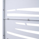 Outdoor & Indoor Privacy Screen Metal Privacy Screen 76' H×48' W, Freestanding Decorative Screen for Deck Balcony Patio in White