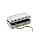 Rectangular Box with Beaded Border, 3.5"