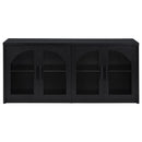 Riva 4-door Dining Sideboard Buffet Storage Credenza Black