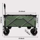Utility Park Garden Cart Tool Customized Color Folding Camping Trolley Outdoor Picnic Beach Wagon, Green