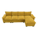 [VIDEO]118' Modern Chenille Sectional Sofa with Double Cushions,Storage Pockets,5 Seat Upholstered Indoor Furniture,L-shaped Comfy Cloud Couch with Reversible Chaise for Living Room,Apartment,3 Colors