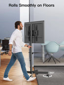 Mobile TV Cart on Wheels for 23 to 60 Inch TVs Height Tray