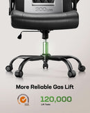 Executive Office Chair With Flip Up Armrests PU Leather Black